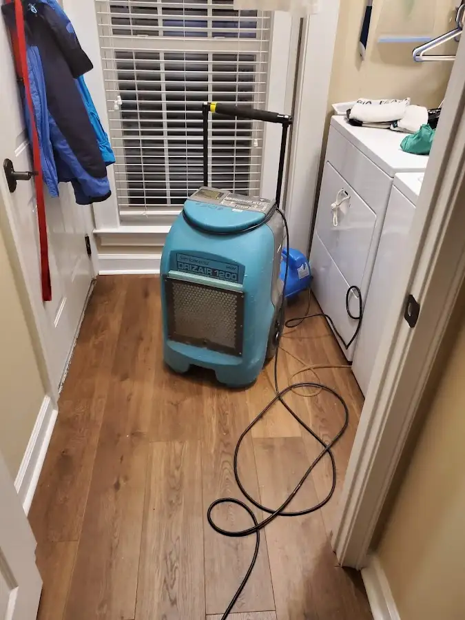 Commercial dehumidifier deployed for Flood Damage Cleanup in Meadow Lakes